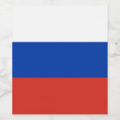 Russland-Flagge Weinetikett (Einzelnes Label)