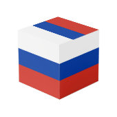 Russland-Flagge Würfel (Rückseite Schrägansicht)
