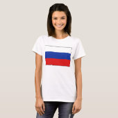 Russland Flagge x Karte T - Shirt (Vorne ganz)