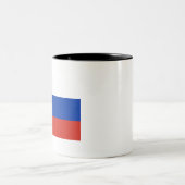 Russland-Flagge Zweifarbige Tasse (Mittel)