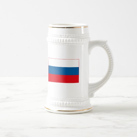 Russland-Flaggen-(helle) Tasse (Rechts)