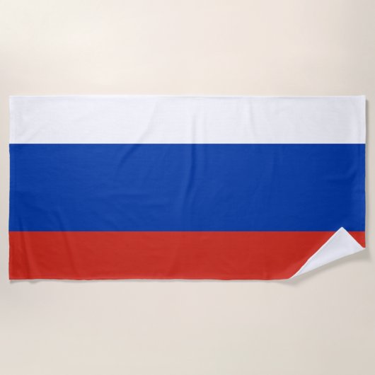 Russland-Flaggen-russisches patriotisches Strandtuch (Vorderseite)
