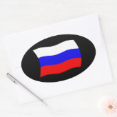 Russland Flaggenaufkleber Ovaler Aufkleber (Umschlag)