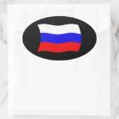 Russland Flaggenaufkleber Ovaler Aufkleber (Tasche)
