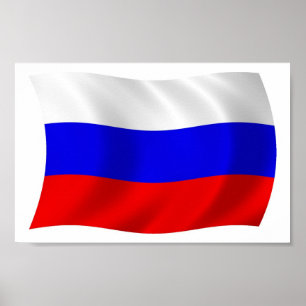 Russland Flaggenplakat Poster