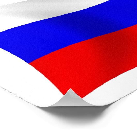 Russland Flaggenplakat Poster (Ecke)