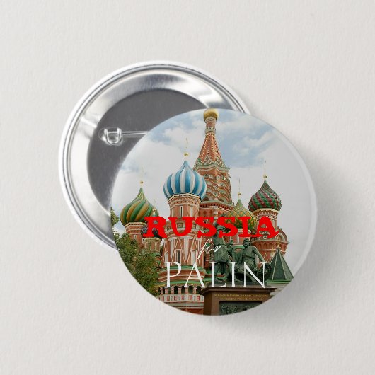 Russland für Palin Button (Vorne & Hinten)