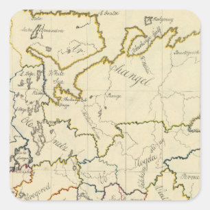 Russland in Europa 3 Quadratischer Aufkleber