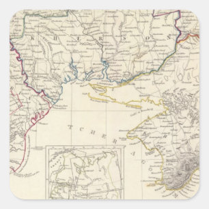 Russland in Europa-Teil VIII mit Indexkarte Quadratischer Aufkleber