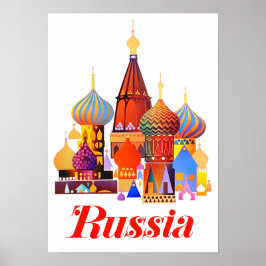 Russland Jahrgang Reise Poster
