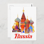 Russland Jahrgang Reise Postkarte (Vorne/Hinten)