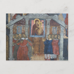 Russland, Jaroslawl, Fresko in der Kathedrale des  Postkarte