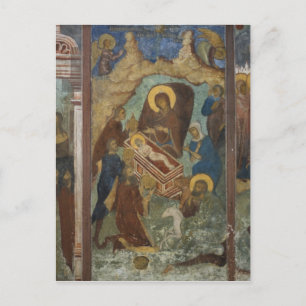 Russland, Jaroslawl, Fresko in der Kathedrale des Postkarte