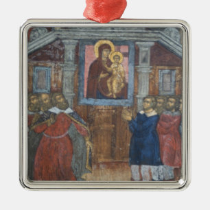 Russland, Jaroslawl, Fresko in der Kathedrale des Silbernes Ornament