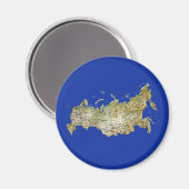 Russland Karte Magnet (Vorderseite/Rückseite)