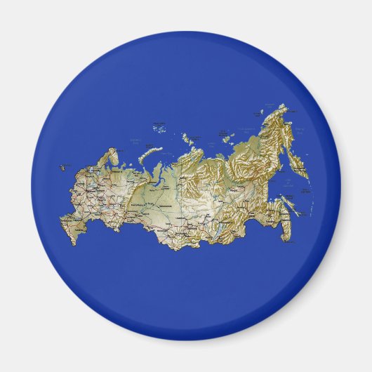 Russland Karte Magnet (Vorne)