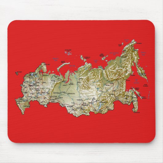 Russland-Karte Mousepad (Vorne)