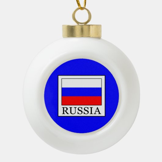 Russland Keramik Kugel-Ornament (Vorderseite)