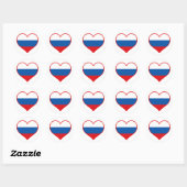 Russland Liebe Runder Aufkleber (Blatt)