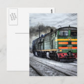 Russland Lokomotive Postkarte (Vorne/Hinten)