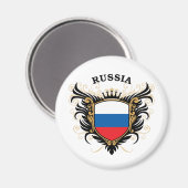 Russland Magnet (Vorderseite/Rückseite)