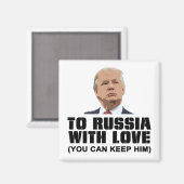 Russland mit Liebe Magnet (Vorderseite/Rückseite)