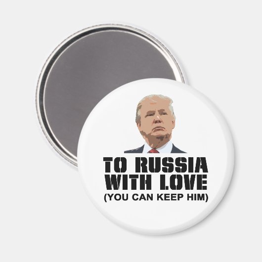 Russland mit Liebe Magnet (Vorderseite/Rückseite)