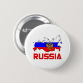 Russland mit Wappen Button (Vorne & Hinten)