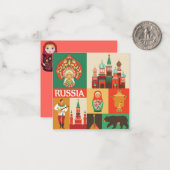 Russland Mitteilungskarte (Vorderseite/Rückseite Beispiel)