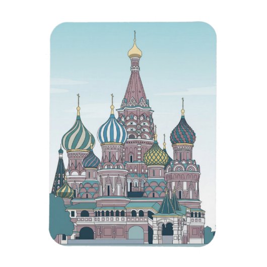 Russland Moskau Reise Magnet (Vertikal)