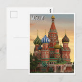 Russland Moskau Reisen Postkarte (Vorne/Hinten)