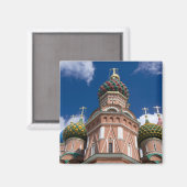 Russland, Moskau, Roter Platz. Basil 2 Magnet (Vorderseite/Rückseite)