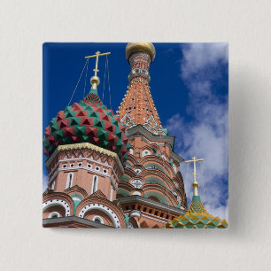 Russland, Moskau, Roter Platz. Basilius-Kathedrale Button