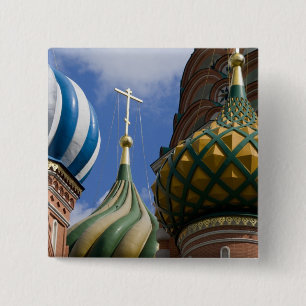 Russland, Moskau, Roter Platz. Basilius-Kathedrale Button