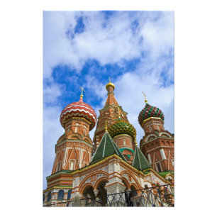 Russland, Moskau, Roter Platz, Basilius-Kathedrale Fotodruck