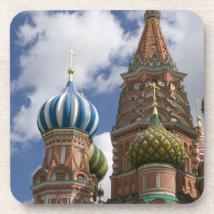 Russland, Moskau, Roter Platz. Basilius-Kathedrale Getränkeuntersetzer