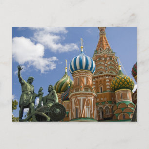 Russland, Moskau, Roter Platz. Basilius-Kathedrale Postkarte
