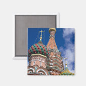 Russland, Moskau, Roter Platz. Basil's 5 Magnet (Vorderseite/Rückseite)