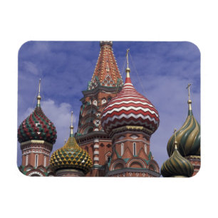 Russland, Moskau, Roter Platz. berühmte Zwiebeln  Magnet