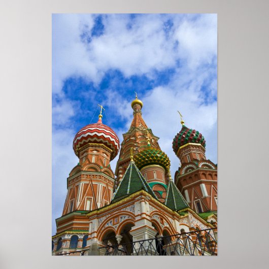 Russland, Moskau, Roter Platz, St. Basil Poster (Vorne)