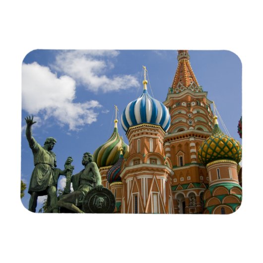 Russland, Moskau, Roter Platz. St. Basil's 3 Magnet (Horizontal)