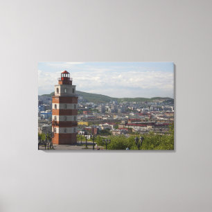 Russland, Murmansk. Größte Stadt nördlich des Leinwanddruck