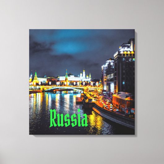 Russland oder Russische Föderation Moskau in der N Leinwanddruck (Vorderseite)