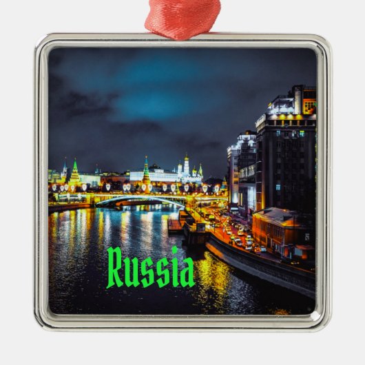 Russland oder Russische Föderation Moskau in der N Ornament Aus Metall (Vorne)