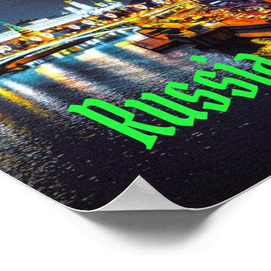 Russland oder Russische Föderation Moskau in der N Poster (Ecke)