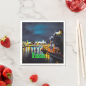 Russland oder Russische Föderation Moskau in der N Serviette (Beispiel)