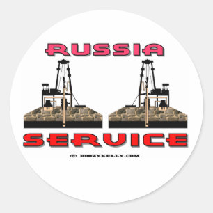 Russland-Ölfeld-Service, Ölplattform-Aufkleber Runder Aufkleber