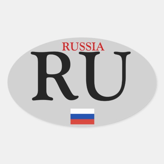 Russland* Oval Sticker (Vorderseite)