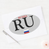 Russland* Oval Sticker (Umschlag)