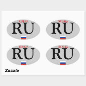 Russland* Oval Sticker (Blatt)